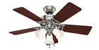 Hunter Fan 51011, 42" Ceiling Fan with ‎Pull Chain Control in Brushed Nickel