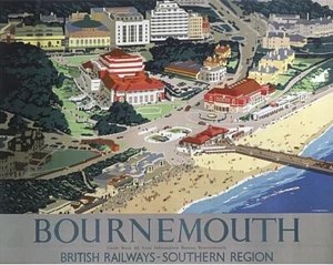 Bournemouth (old railway ad Computer Mouse Mat 235mm x 195mm (se) REDUCED - Picture 1 of 1