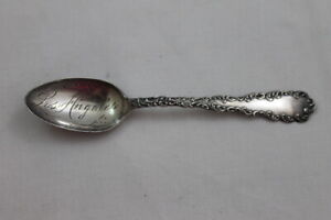 Vintage Los Angeles RW&S Sterling Silver Souvenir Spoon R Wallace & Son 1906