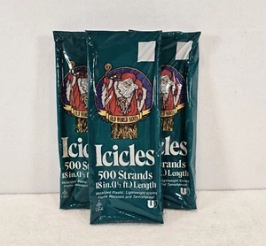 VTG Old World Santa Icicles Gold Tinsel 18 inch 3 boxes 500 Strands Per Box New - Picture 1 of 4
