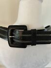 WOMEN'S TALBOTS MADE IN ITALY BLACK LEATHER BELT 2 in. Width SIZE L