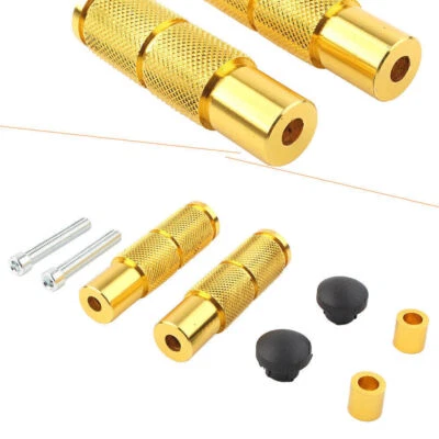 For Motorcycle  Pegs Footpegs Rear Set Pedals Racing Universal Yellow - Image 1 of 4