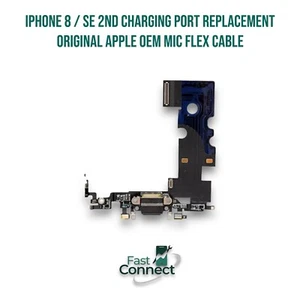 iPhone 8 / SE 2nd Charging Port Replacement Original Apple OEM Mic Flex Cable - Picture 1 of 4