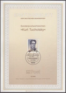 GERMANY (BERLIN) Sc #9N506 MAXIMUM CARD: KURT TUCHOLSKY, GERMAN JEWISH WRITER - Picture 1 of 1