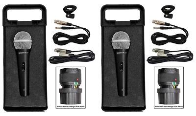 2 Rockville RMC-XLR Dynamic Cardioid Professional Metal Microphones W/XLR Cable - Image 1 of 4