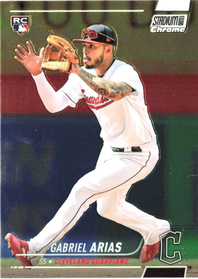 2022 Topps Stadium Club Chrome #339 Gabriel Arias Rookie Cleveland Guardians - Image 1 of 1