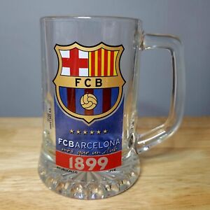 FC Barcelona Beer Mug Glass Brand New Imported 10oz FOOTBALL soccer