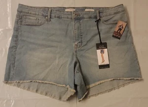 Sofia Jeans By Sofia Vergara Lila Mid Rise Hi-Low Hem Denim Shorts Blue Size 18 - Picture 1 of 9