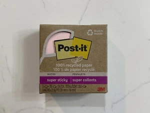 Post-it 100% Recycled Paper Super Sticky Notes, 350 Total Notes, Pack Of 5 Pads - Picture 1 of 6