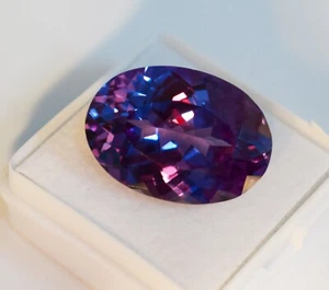 Buy 24 CT Color-Changing Alexandrite Gemstone Oval Cut Jewelry Loose Gemstone - Picture 1 of 7