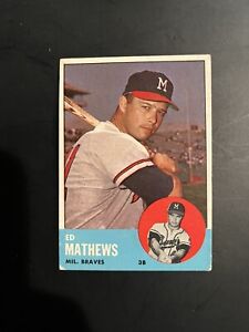 1963 Topps Ed Mathews Milwaukee Braves #275⚾⚾💥 VG
