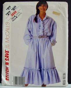 McCall Western Prairie Ruffle Tier Skirt Shirt Sewing Pattern Blouse 6,8,10 3222 - Picture 1 of 2
