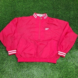 Vintage 90s Detroit Red-Wings Jacket Medium 27x27 Baggy Red - Picture 1 of 21