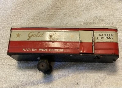 Semirremolque de hojalata Gold Star Transfer Co de colección posiblemente Marx Foto 1 de 4
