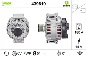 Alternator VALEO 439619 for MERCEDES-BENZ,MERCEDES-BENZ (FJDA) - Picture 1 of 4