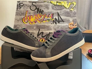 Mens Ted Baker SLOWNE dark grey SUEDE Trainers UK 10 VGC smart casual shoes🔥 - Picture 1 of 14