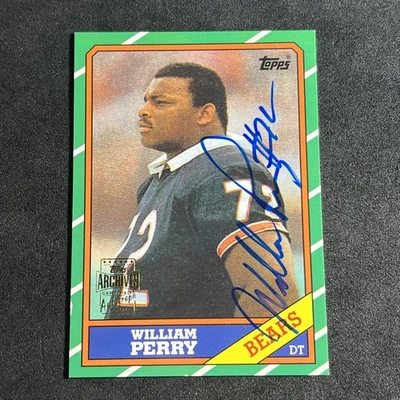 WILLIAM PERRY The Fridge Auto Signed 2001 Topps Archives Football #20 - Image 1 of 2