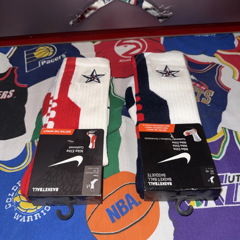 Nuevos calcetines de baloncesto NIKE ELITE CREW TEAM EE. UU. TALLA L 1XRed1XBlue RAROS OLIMPICOS  Foto 1 de 4