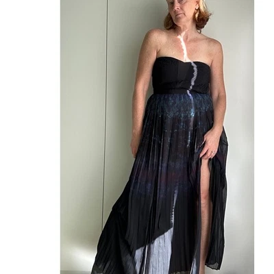 Maxi Vestido UO Silence & Noise Fortuna Talla 6 Oscuro Capricho Sin Tirantes Fiesta Foto 1 de 4