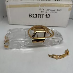 FRANKLIN MINT 1:24 1954 MERCEDES GULLWING GLASS CRYSTAL CAR & 24K GOLD In Box - Picture 1 of 9