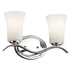 Kichler 45375CHL18 Armida 2 Light Vanity Light with LED Bulbs Chrome - Picture 1 of 1