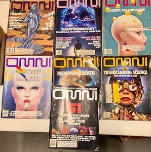 Lot of 7 Omni Magazine Vintage 1986 - 1992 various issues Acceptable condition - Picture 1 of 3