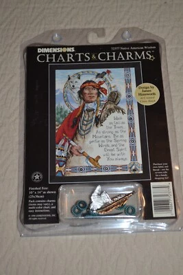 Dimensions Charts & Charms #72377 Native American Wisdom Cross Stitch Pattern - Image 1 of 4