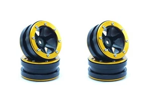 Beadlock Wheels PT- Slingshot Black/Gold 1.9 (4 pcs) - Picture 1 of 5