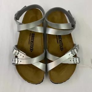 Birkenstock Nuevo con Caja Blanca Plata Birko-Flor Ancho Estrecho - Selecciona Talla - Imagen 1 de 5