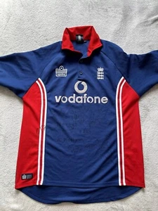 England Cricket Team - official Admiral Vintage 2000/04 Signed mens polo shirt L - Picture 1 of 10