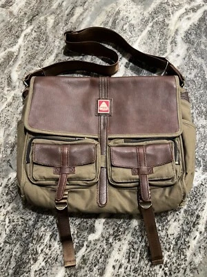 Jansport Skip Yowell Pleasanton Messenger Bag - Leather/Canvas - RARE - Image 1 of 4
