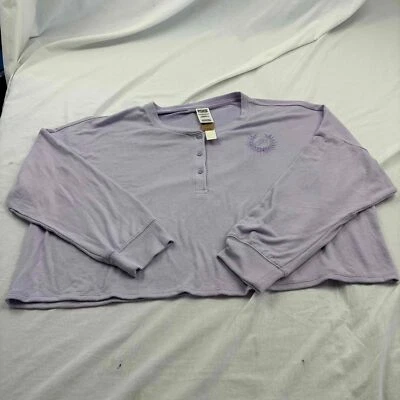 Suéter Pullover ROSA Victoria's Secret Mujer Recortado Púrpura Cómodo XX-Grande Foto 1 de 4