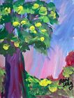 Acrylic ACEO Original Painting by Mary King - Spring Tree