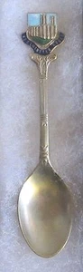#605) SILVER PLATED TEA SPOON WESTMINSTER ABBEY COLLEGIATE GOTHIC CHURCH LONDON - Foto 1 di 2