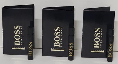 PERFUME EMBOTELLADO BOSS HUGO BOSS 0,04 fl oz para HOMBRE (3 frascos de spray cardados) Foto 1 de 2