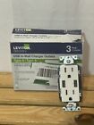 New! Leviton 3-Pack 3.6A/18W USB In-Wall Charger/15A-125V Outlets