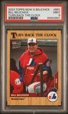 2023 Topps Now Bill Belichick Turn Back The Clock #BB1 PSA 9 Patriots Expos - Image 1 of 2