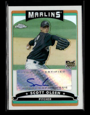 2006 Topps Chrome #343 Scott Olsen Refractors AUTO RC #/500 - Image 1 of 2