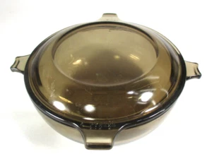 Pyrex Auflaufform mit Deckel Braunglas 20 oz 681-C-2 600 ml Vintage - Bild 1 von 7