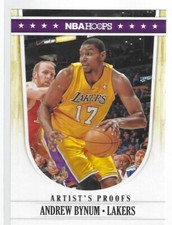 2011-12 NBA Hoops Artist's Proof Andrew Bynum #99 Los Angeles Lakers