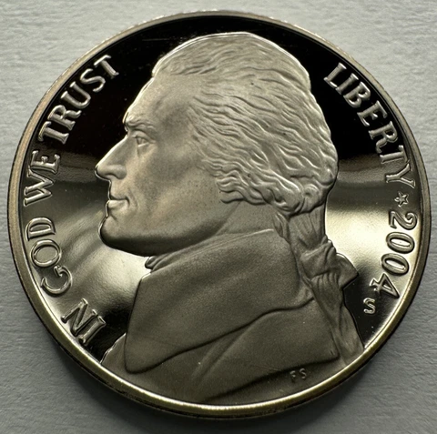 2004-S Proof Jefferson Lewis & Clark Nickel from US Mint Proof Set Cover