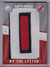 2007-08 SP Game Used By The Letter #BLMBD Martin Brodeur 4/7 - ONLY ONE *D* 1/1