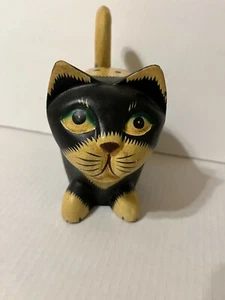 Gato de madera arte popular - Imagen 1 de 5