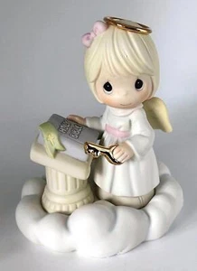 Engel mit goldenem Schlüssel & Bibel auf Wolke Precious Moments Rarität Neu in OVP - Bild 1 von 5