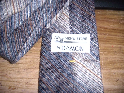 CORBATA PARA HOMBRE K&G TIENDA BY DAMON 54 X 3 GRIS, MARRÓN, RAYAS BLANCAS ALGODÓN/POLIÉSTER? Foto 1 de 2