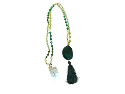 Collar de lentejuelas para mujer de moda con borlas de piedra verde nuevo con etiquetas precio de venta sugerido por el fabricante 78 USD Foto 1 de 4