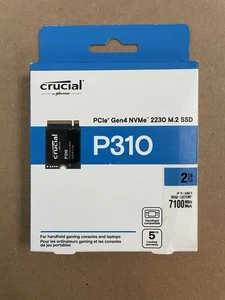 CRUCIAL P310 PCIe Gen4 2230 NVMe SSD, 2 TB SSD M.2, Parts Only - Refer to pics - Afbeelding 1 van 4
