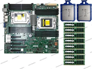 Supermicro H11DSI + 2x AMD EPYC 7551 + Samsung 2133MHz RAM Wiele opcji - Zdjęcie 1 z 15