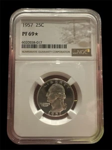 1957 Washington Quarter 25c Certified by NGC PF69 STAR - Picture 1 of 2