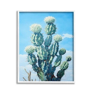 Cactus & Cloudy Sky Framed Giclee Art by RB - Picture 1 of 8